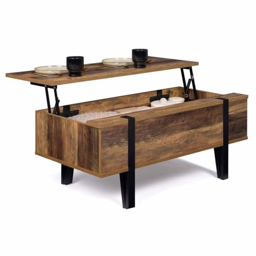 IDMarket - Couchtisch rechteckige Klappplatte Austria Holz Dornfuß