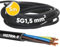 5 Meter Kalitec H07RN-F 5x1,5 mm² Gummileitung mit Schutzleiter für Außenbereich I Elektrokabel schwarz Baustellenkabel flexibel I UV- und ölbeständig I Anschlussleitung 5G1,5 Gummikabel 5 adrig