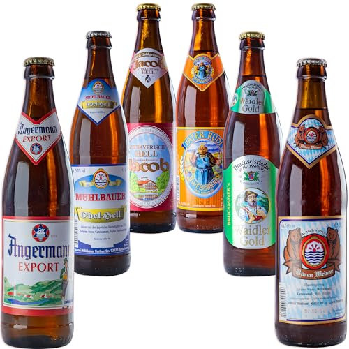 Premium Bayerische Biere Set - 6er oder 12er Pack 0,5L | Traditionelle Geschmacksreise | Ideal für Genießer & Geschenk (6)