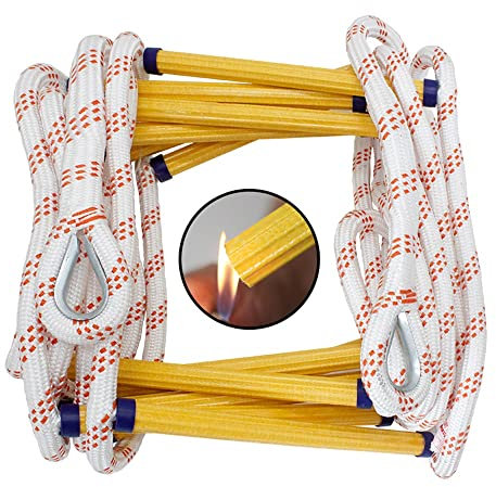 PNAJFUEL Strickleiter,Home Safety Ladder Feuerwehr-Seilleitern, Feuerwehr-Rettungsleitern, Notfall-Rettungs-Seilleitern, Fenster- Und Balkonevakuierungsleitern