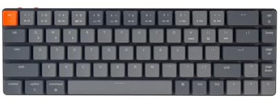 Keychron K7 Max QMK/VIA Ultraflache Kabellose Mechanische Tastatur, 2.4 GHz/Bluetooth/USB 3-Mode, 65% Layout, Weiße LED, Brown Switch, Programmierbare Gaming Tastatur für Mac Windows