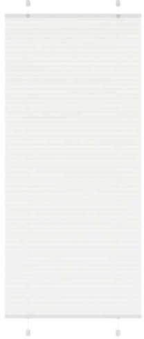 vidaXL Estor Plisado Blanco 90x200 cm Tela Ancho 89,4 cm Poliéster