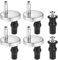 Luabue 4 Pezzi Fissaggio Sedile WC Viti per Sedile Del Water Kit Cerniera per Copriwater WC Universale in Acciaio Inox Riparazione Sedile WC Accessori con 2 Viti di Ricambio
