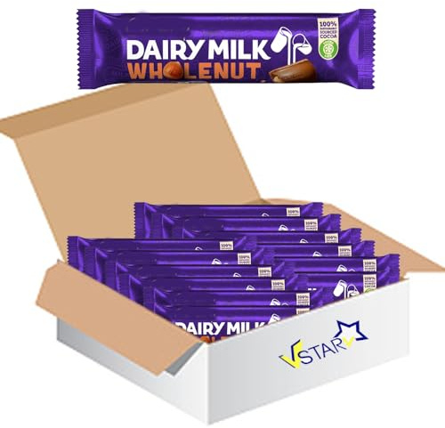 All Chocolate Bars Collection – Ultimate Assorted Chocolate Selection (Full Box (48 x Bars), Dairy Milk Whole Nut Chocolate Bar 45g)