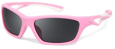 Hifot Polarizadas Gafas de Sol Niño y Niñas 3 Años a 12 Años, Gafas Sol Niño Niña Infantiles Deportivas con 100% Protección UV400, Montura Flexible de TPEE, para Deportes Exterior Ciclismo Playa