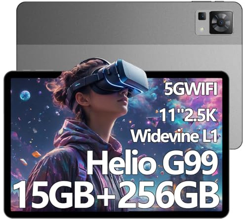 DOOGEE T30 Pro Tablet 11 Pulgadas, 15GB+256GB (2TB TF),Helio G99, 2.5k Tableta con 8580mAh Batería y Carga Rápida de 33W, 20MP+8MP, 4 Altavoces Hi-Res Audio, 4G Dual SIM Tablet Gaming