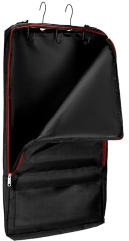QUXVUIS Oxford Leder Pferdetasche mit Rahmenstabilität, praktische Pferdeaufbewahrung, wasserdicht, mit 3 Haken Rahmen, Schwarz