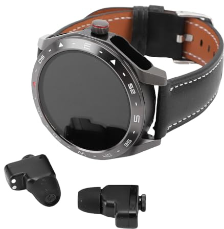 Keenso 2 en 1 Smartwatch avec écouteurs sans Fil, Titum de la Minuterie de la Montre de Temps D'alarme de Minuterie, écouteurs de Bruit pour Hommes Femmes