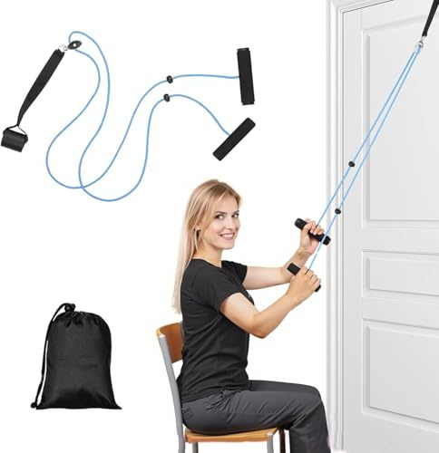 Shoulder Pulley Over The Door, Shoulder Exercise Pulley for Rotator Cuff, Arm Pulley Rope Exerciser, Exercise Pulley System Over Door Relieve Frozen Shoulder, Flexibility Stretching Strengthener
