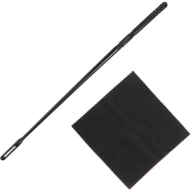 Piccoloflöten Reinigungsstab Satz Schwarz mit Tuch, 1 Satz