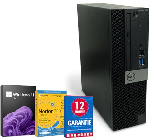Dell OptiPlex 5050 PC Computer Intel Core i5-6500@ bis zu 3,6 GHz 8 GB 256 GB SSD mit Windows 11 Pro & GRATIS Bluetooth, WLAN & Antiviren-Software inkl. 12 Monate Garantie (Generalüberholt)