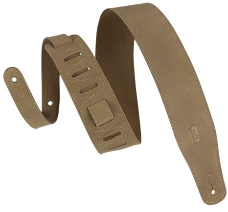 Levy's Leathers MS26-SND Gitarrengurt aus Wildleder mit Wildlederrückseite, verstellbar von 96,5 cm bis 129,5 cm, Sand