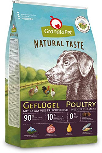 GranataPet Natural Taste Geflügel, Trockenfutter für Hunde, Hundefutter ohne Getreide & ohne Zuckerzusätze, Alleinfuttermittel für ausgewachsene Hunde, 12 kg