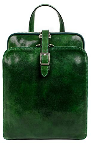 Time Resistance Lederrucksack Wandelbar zu Schultertasche - Handgemacht Tagesrucksack Rucksack bis zu 12 Zoll Laptop Tagestasche