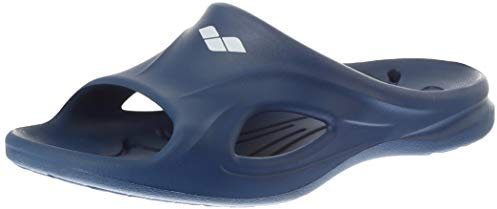 arena Hydrosoft II Junior Hook Unisex Kinder, Sandalen mit Ergonomischer Sohle und Optimalem Grip auf Nassen Oberflächen, Chlorresistent, Blau (Navy), 39 EU