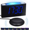 Reloj Despertador por Vibración con Agitador de Cama, Pantalla Regulable de 7 '', 7 Luces Nocturnas en Color, 12/24, Configuración de Respaldo de Batería, Type C,Despertador Grande para Dormitorio