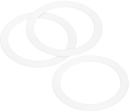 sourcing map Gasket Seal Coffee Maker White Silicone Ring Replacement 62x80.5x2.5mm for 9-Cup Aluminium Coffee Pot, Pack of 3