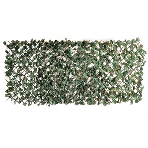 Giordanoshop Siepe Sintetica Photinia Estensibile 100x200 h cm in Polietilene Verde
