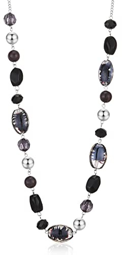 FULU AUTUMN Lange Perlenkette Damen Boho Lange Stein Kette Statement Schmuck Beste Freundin Geschenke