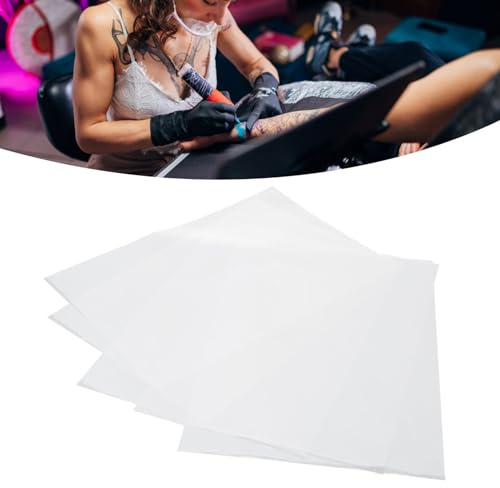 50 Stück Transparentes Tattoo-Transferpapier, Klares Muster, Thermisches Tattoo-Transferfolienpapier für Präzise Tattoo-Designs