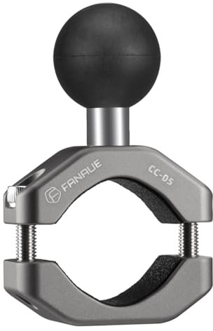 FANAUE Base d'adaptateur sphérique d'un pouce en alliage d'aluminium, compatible avec RAM Mounts taille B/un pouce. Convient aux guidons d'un diamètre de 0,85 pouce à 1,14 pouce