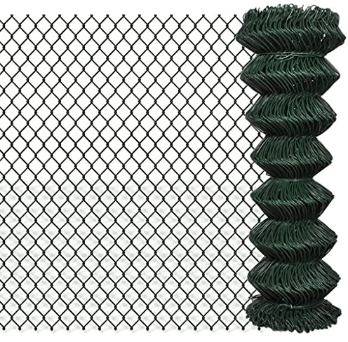 Tino Tech Maschendrahtzaun Stahl 1,25x25 m Zaun Garten Sichtschutz Gitterzaun Dekorative Zäune Gartenzaun Metall Wildzaun Maschendrahtzaun für Garten UV-beständig und Wetterfest