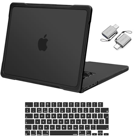 MOSISO Compatible with MacBook Pro 16 inch Case 2026-2021, Black | 3 in 1 Kit Soft TPU Bumper Anti-Scratch&Fingerprint Hard Shell for M5 M4 M3 M2 M1 A3429 A3428 A3403 A3186 A2991 A2780 A2485