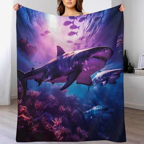Hai Kuscheldecke Sofa Decken, Falten Beständig Flannel Decke Für Couch Home, Weich Und Warme Wohndecke Flauschig Sofadecke, Tagesdecke Oder Couchdecke（130×150cm）