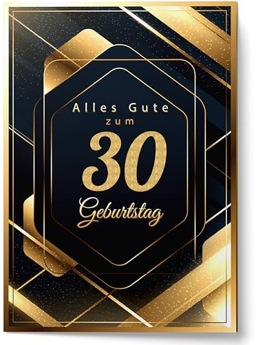 Cheerset Geburtstagskarte für Mann oder Frau - Großes A4-Format 21x30 cm mit viel Platz zum Schreiben - Inklusive Umschlag (30 Jahre)