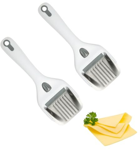 VacFreKep Käsehobel aus Edelstahl für die Küche, verstellbarer Handkäseschneider mit 2 Teilen für Blockkäse,antihaftbeschichtet und ergonomischer Handgriff