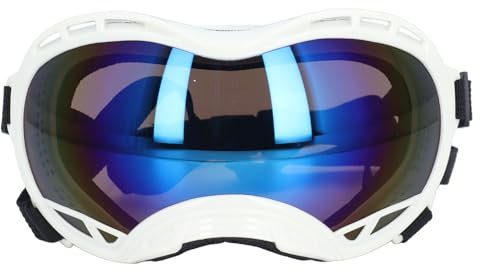 Hundeschutzbrille, Hundesonnenbrille, Sichere Schnalle, PC-Linse, Mehrlagiger Schwamm für Spielen oder Training Im Freien (Blaue Linse)