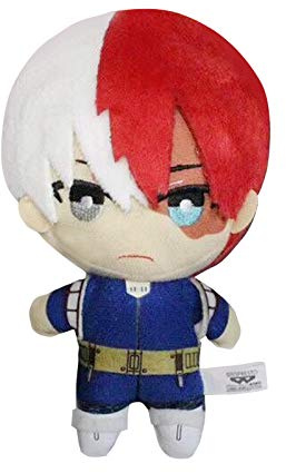 Zhongkaihua MHA Todoroki Shouto - Figura de peluche de 15 cm, cojín de algodón de polipropileno anime, relleno suave, bolsa de coche, decoración del hogar, colgante para fanáticos