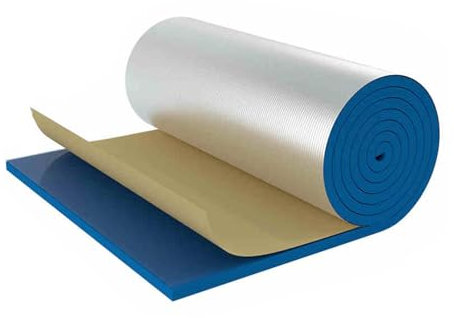 Tapis D'isolation Phonique, Isolation En Feuille D'aluminium Auto-adhésive, 20 Mm D'épaisseur, Coton D'isolation For Murs Extérieurs, For Utilisation Dans Les Murs, Sols Et Toits(Blue,20mm Thick/107.6