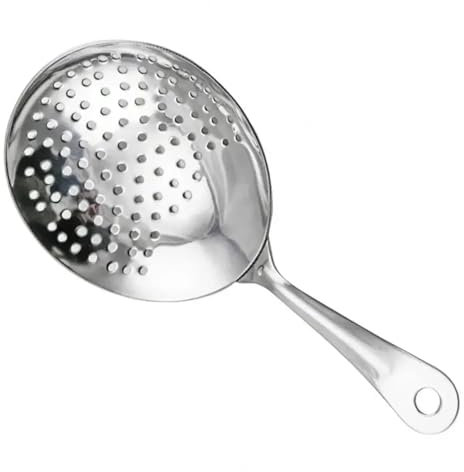 CQJJXKYC Cocteleras Colador de Barra, colador de cóctel de Acero Inoxidable 304, Cuchara, Barra, coctelera con Resorte, Drenaje rápido, colador Julep Juego de Cocktail Shaker(Silver)