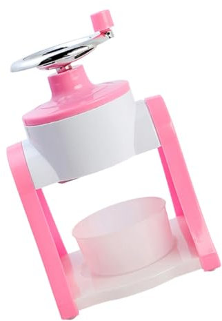 DIYEAH Manual Ice Crusher for Home Use Hand Operated Small Ice Chipper Tool Pink Suitable for Travel and Party
