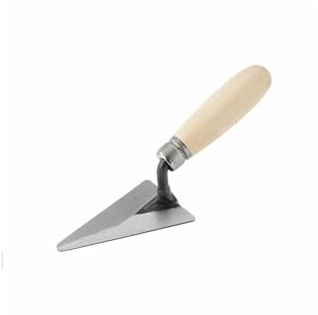 Paletín de albañil 125x75mm con punta roma, ideal para trabajos de construcción y remodelación precisa en superficies.