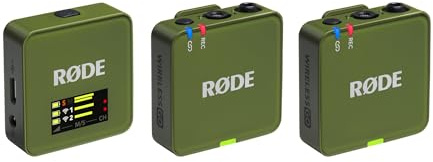 RØDE Wireless GO (Gen 3) – Compact Wireless Mic – Pristine Audio, 32-bit Float Recording, Automatic Level Control, for Phones, Cameras and Computers (Moss)