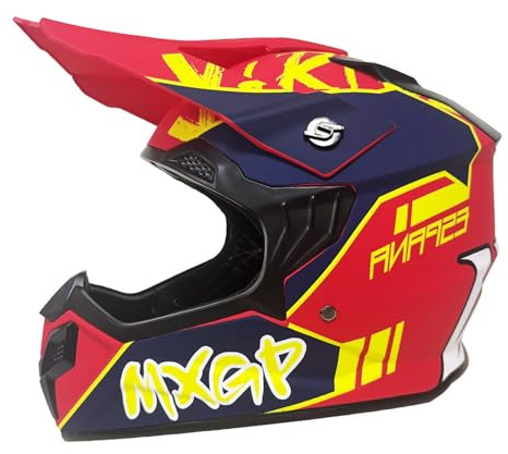 Motorradhelm Kinder, Motocross Helm ECE22.06 Zertifizierter, Herren Damen-Cross-Helm, MTB Fullface Erwachsener Motorrad Downhill für Mountainbike Bergbuggy Sport Schutz