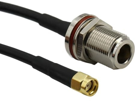 LIHUA RG58 L16 N hona till SMA rak R*/F koaxial pigtail WI/*FI an/te/na förlängningskabel 50-3 50 ohm nya trådterminaler 6 tum~10 m (typ 2,30 cm)