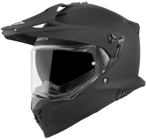 Bogotto FG-601 Enduro Helm, schwarz matt, XS