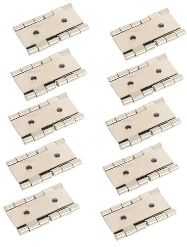 CLISPEED Charnières de Porte Double Effet Fer 10 Pièces Charnières Pliantes 47X47Mm Ouverture Bidirectionnelle pour Armoires Caves à Vin Meubles Anciens