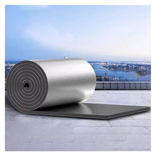 FJQFHH dissipateur de Chaleur réflecteur de Titane d'isol Panneau d'isolation Thermique et Acoustique Autocollant en Aluminium Noir, Plusieurs Tailles Disponibles(5mm,1x6m)