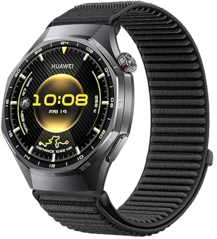 Nylonarmband kompatibelt med Watch GT 6 Pro 46 mm, tyg sportloop, klockarmband, flätat 22 mm nylonarmband för Watch GT5/GT5 Pro/GT6/GT4/GT3/GT3 Pro/GT2/GT2 Pro/GT 46 mm/Venu 3/2, Nylon
