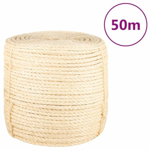 Generico Corda in Sisal 100% 8 mm 50 m,Articoli di ferramenta,Accessori ferramenta,Corde, Fili e Catene,Cavi e funi-155018