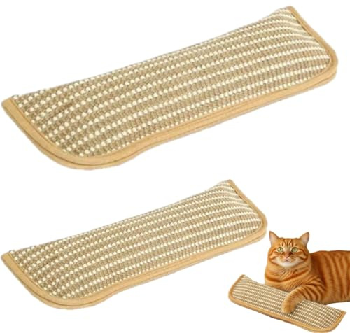2PCS Catnip Kicker Pillow, Catnip Toys for Indoor Cats, Dual Hemp Rope Cat Chew Toy, Interactive Cat Nip Kicker Toys for Teething, Play & Stress Relief