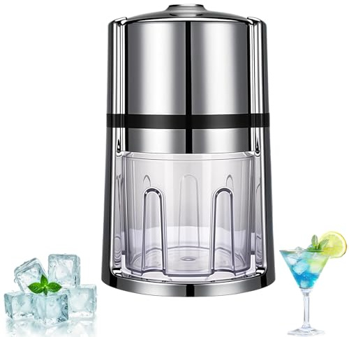 Tritaghiaccio portatile, tritaghiaccio portatile, macchina per il ghiaccio tritata, con lama in acciaio inox per cocktail, granite di margarita, plastica e acciaio inossidabile
