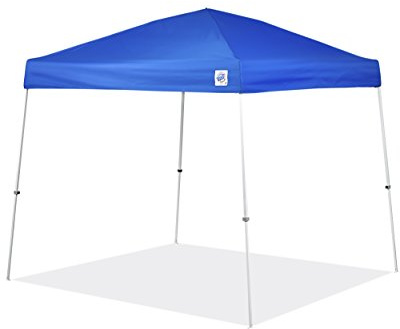 E-Z UP Sierra Instant Shelter Canopy, Angled Leg 12' x 12', Lightweight, White Powder-Coated Steel Frame and Clear Span Ceiling, Royal Blue
