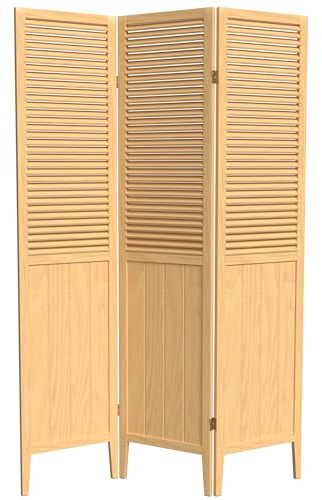 Red Lantern 6 ft. Tall Beadboard Divider - Natural - 3 Panels