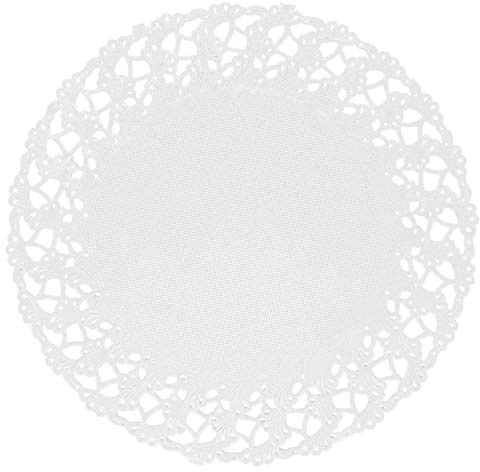 García de Pou 250 Unités - Dentelles Rondes Ajourées 54 g/m2, 14 cm Blanc Papier