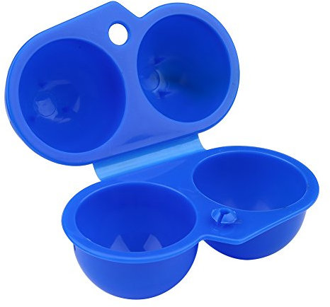 VGEBY1 2 Trous Portable Boîte Oeufs Porte-Oeufs,Porte Pliante en Plastique Portable Porte-Oeufs,pour Pique-Nique et Les Activités en Plein Air (Blue)